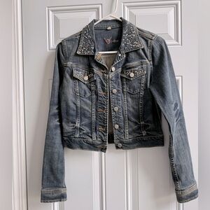 Bebe Embellished Jean Jacket
